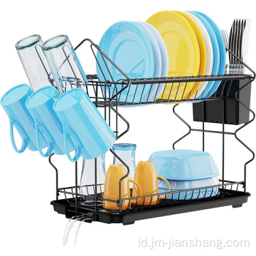 Rak piring dapur organizer double premium